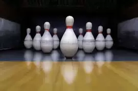 duckpin bowling pins, which are shorter and wider than traditional pins.